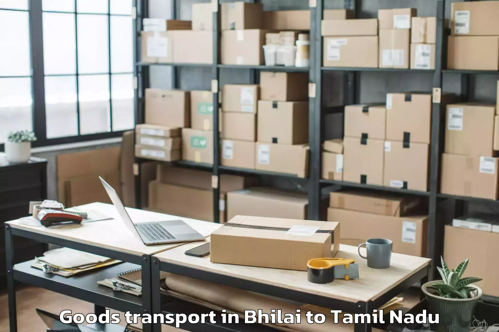 Hassle-Free Bhilai to Kanadukattan Goods Transport